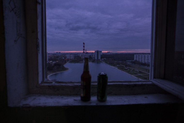 Балкон панельки закат