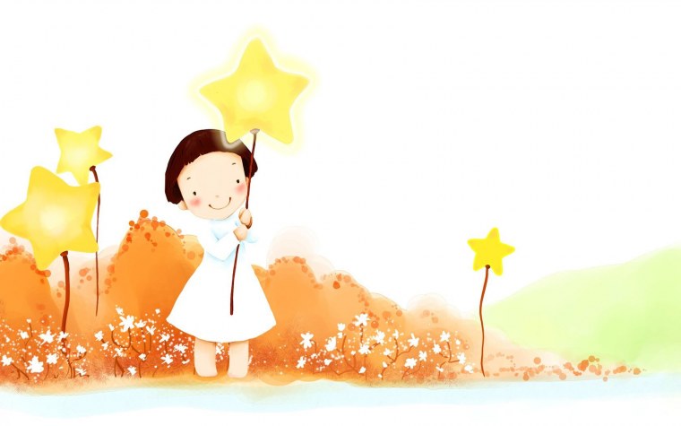 Счастливая девочка рисунок