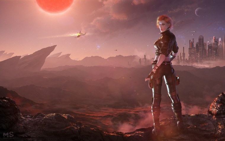 Девушка космос арт фантастика