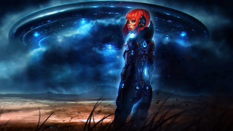 Фантастика девушки космос