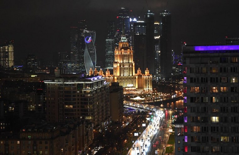 Москва новый Арбат ночью