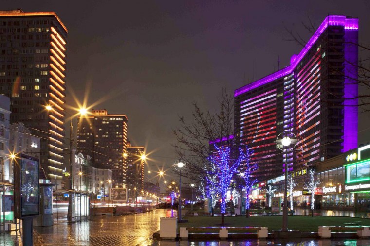 Ночная Москва новый Арбат
