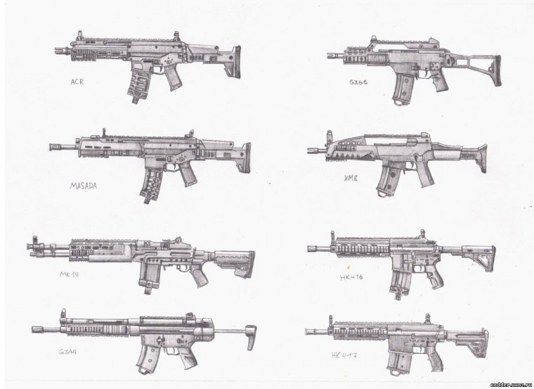 Раскраски из Call of Duty оружие