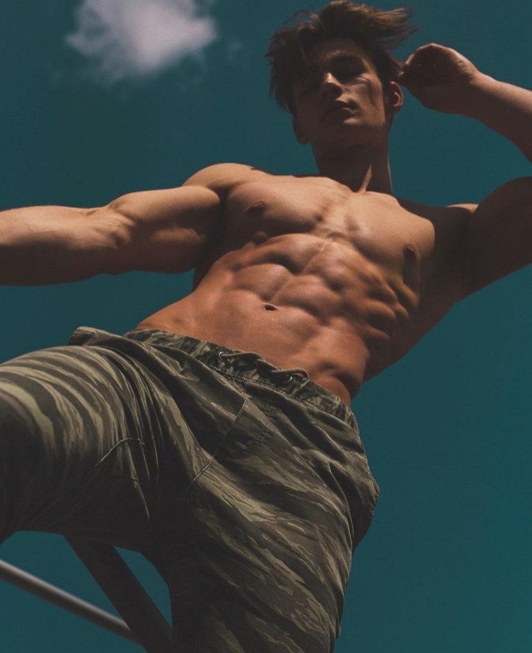 Пресс парня Эстетика