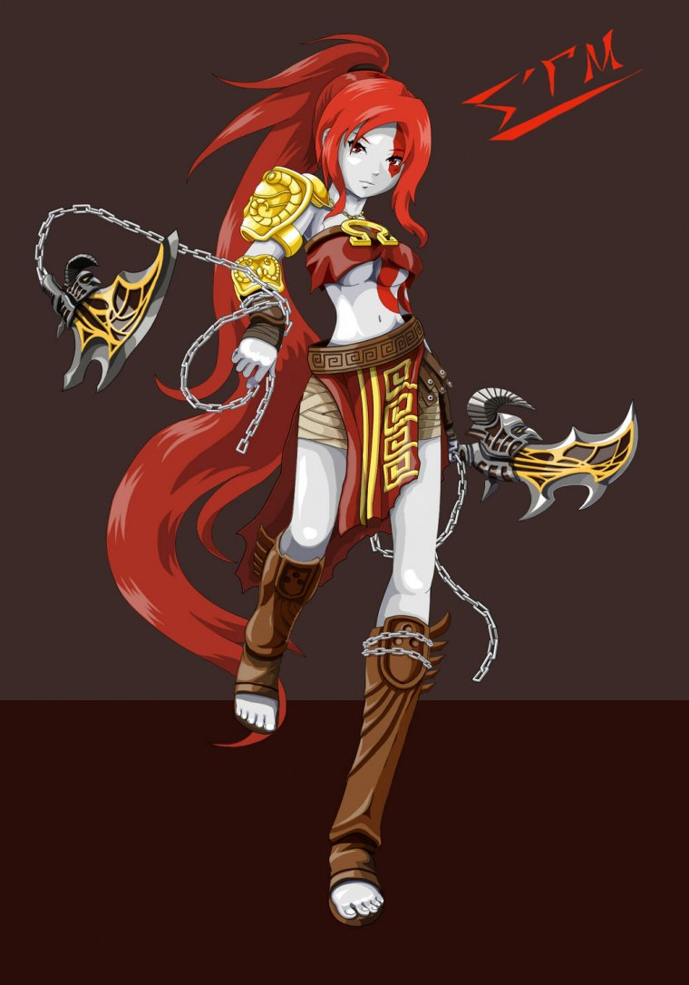 Кратос женщина и Атрей