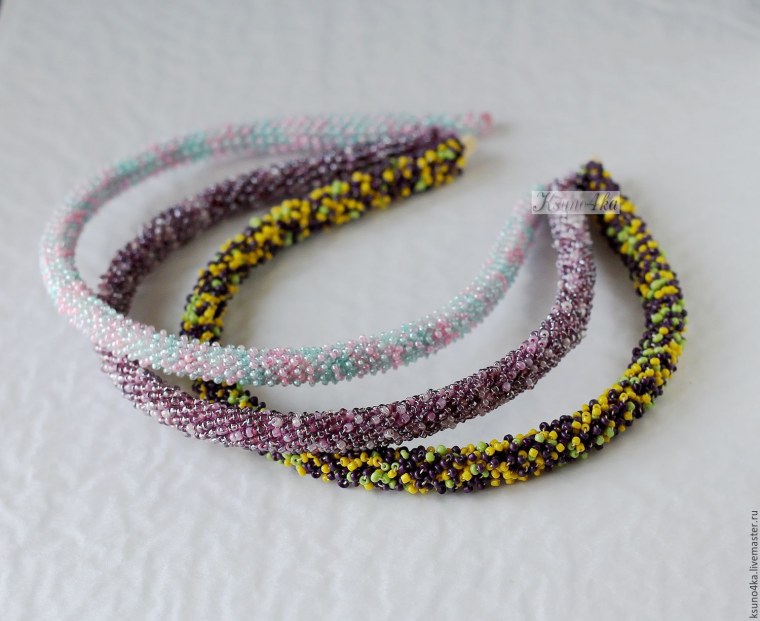 Ободок с бисером