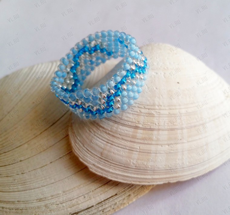 Кольца из круглого бисера