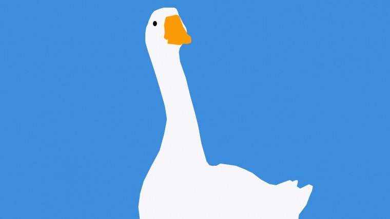 Гусь на черном фоне