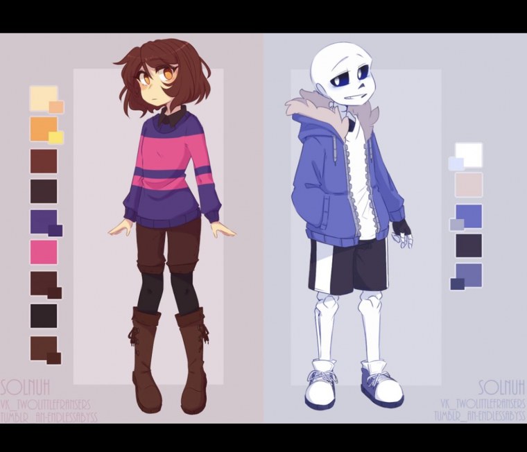 Санс в стиле аниме