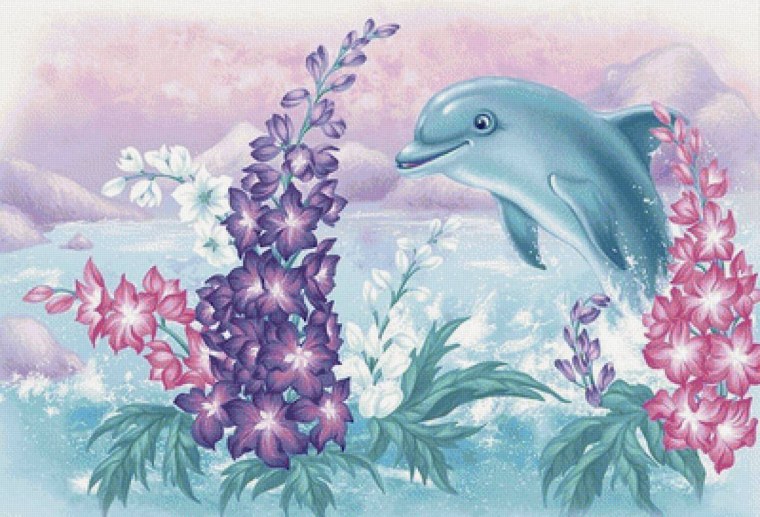 Цветок дельфинчики