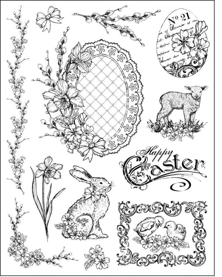 Кролики для декупажа черно белые