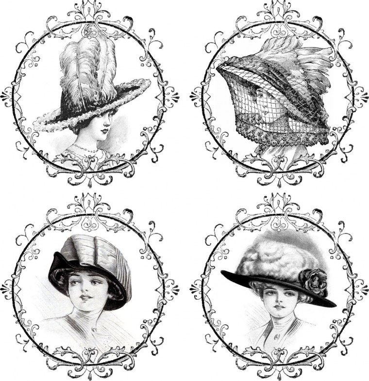 Декупажная карта черно белая