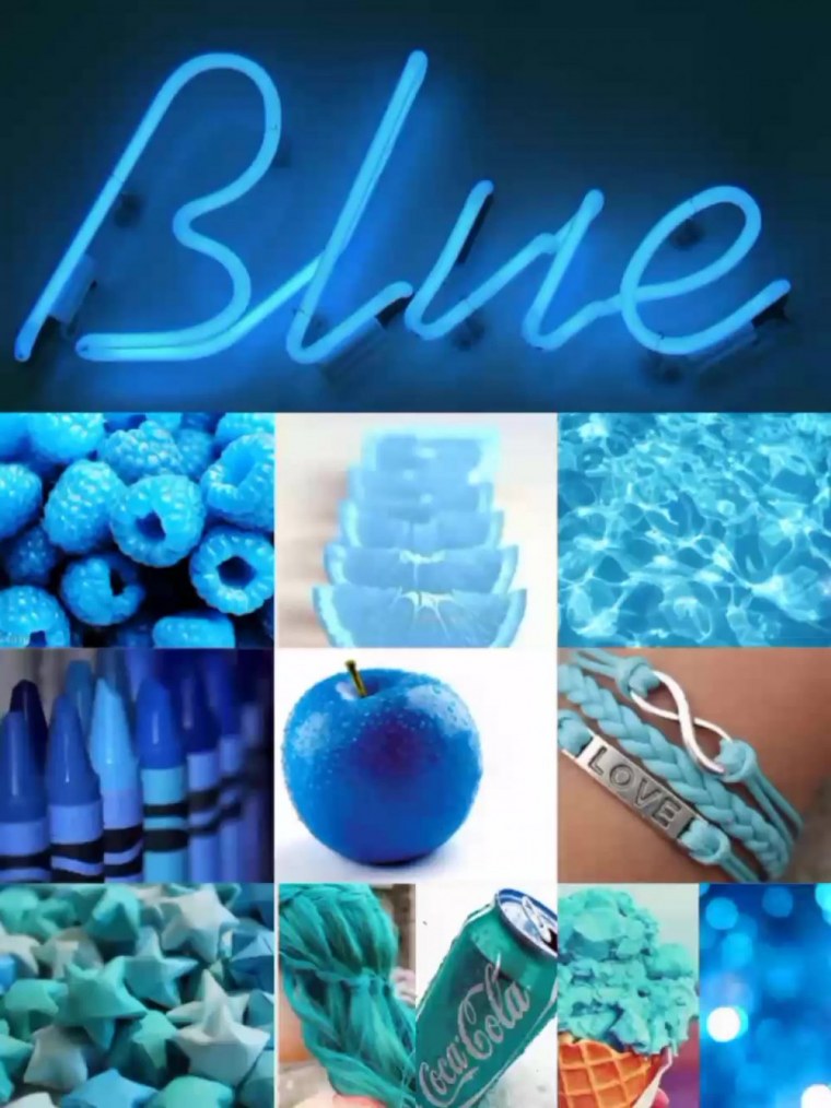 Бирюзовый коллаж