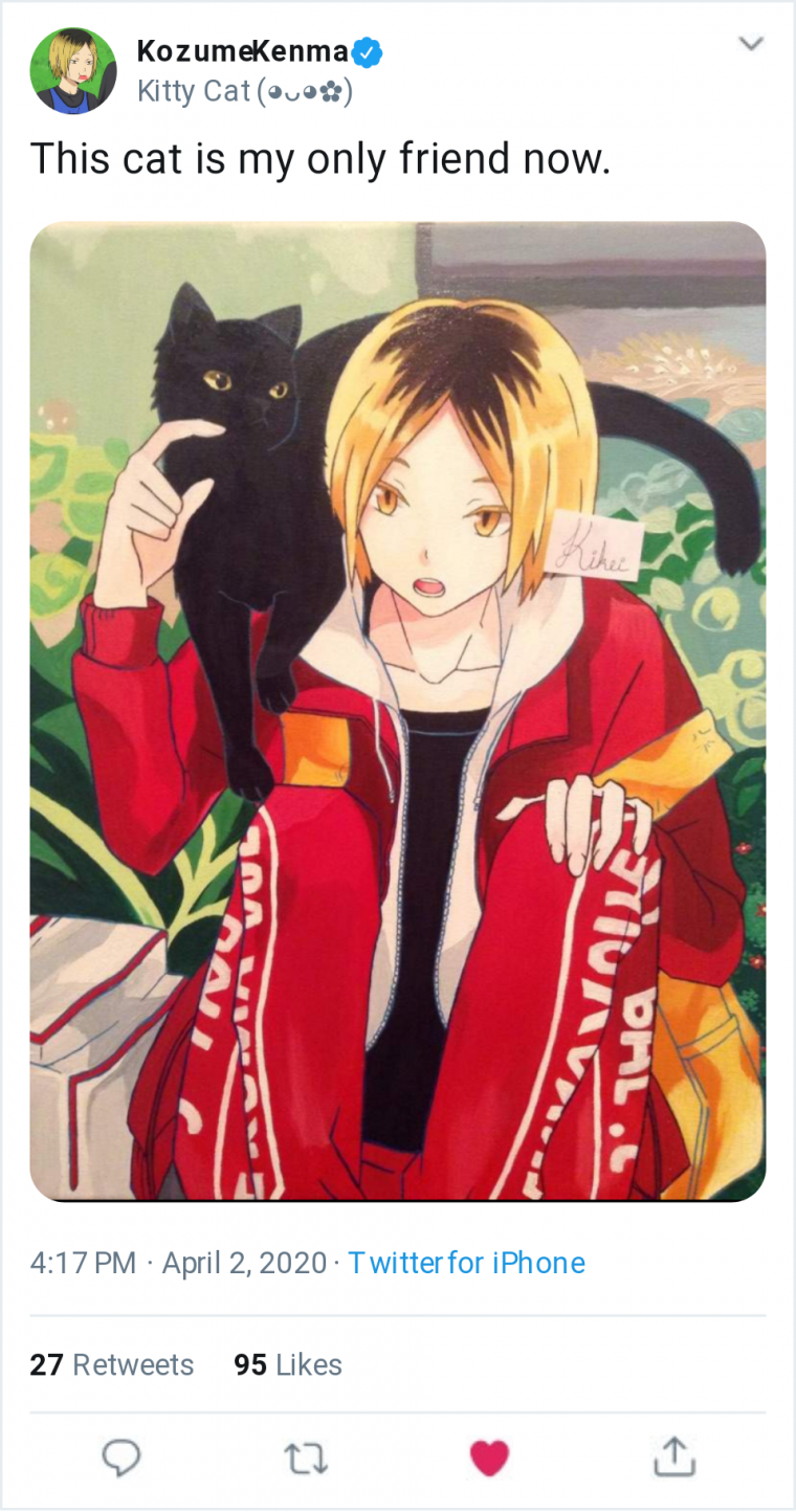 Кенма из аниме волейбол