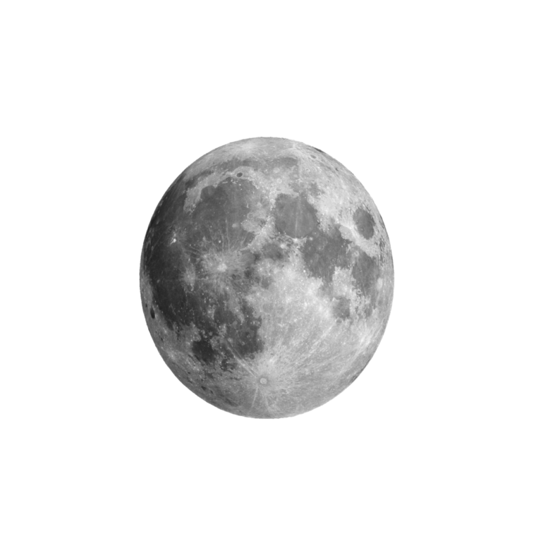 Луна на белом фоне