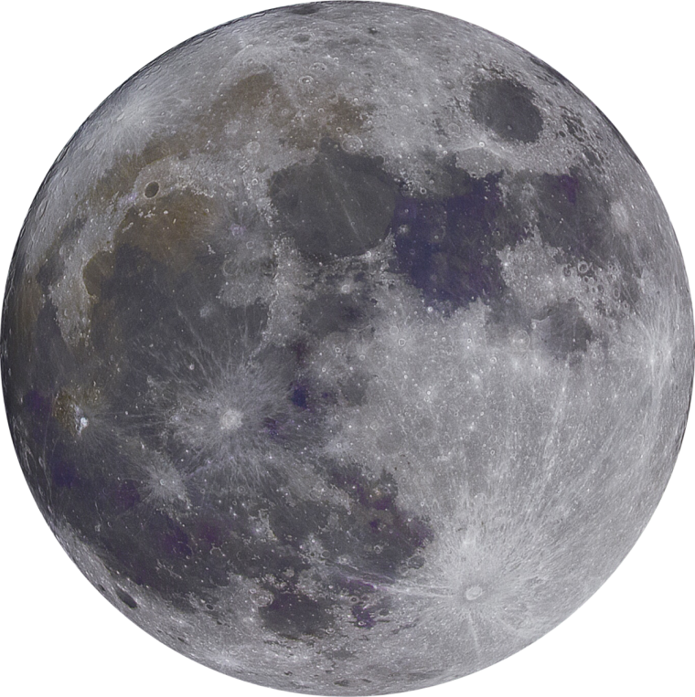 Кратеры Луны на белом фоне