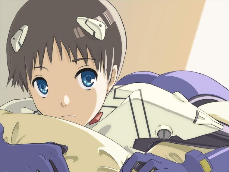 Синдзи Икари в поезде