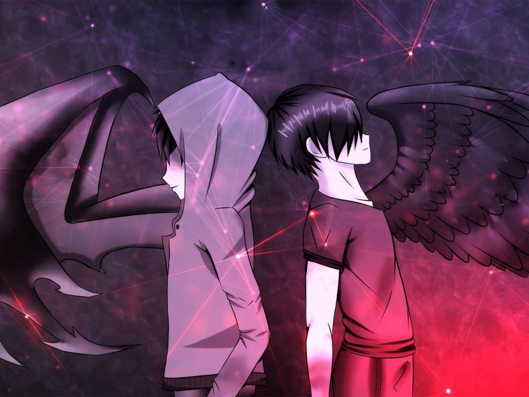 Канадэ Татибана с красными глазами