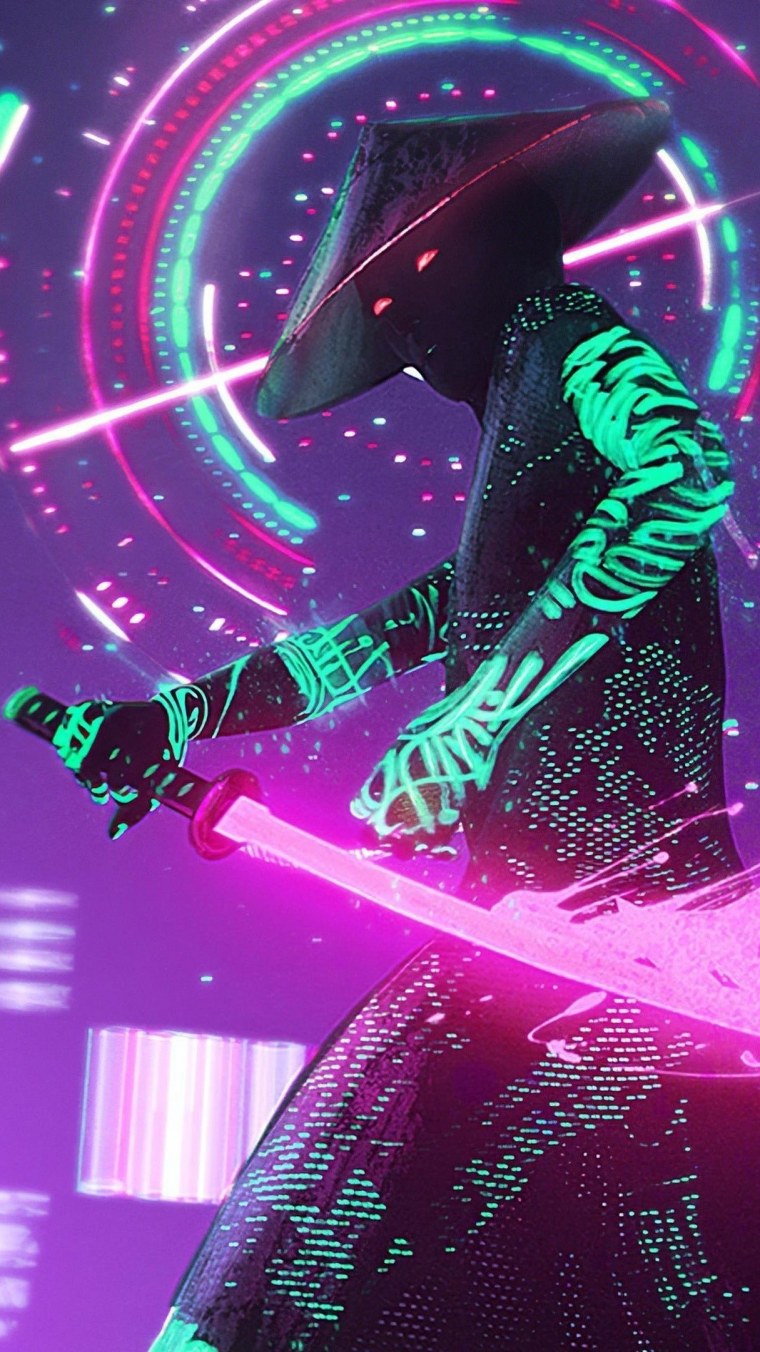 Samurai киберпанк 2077 неон