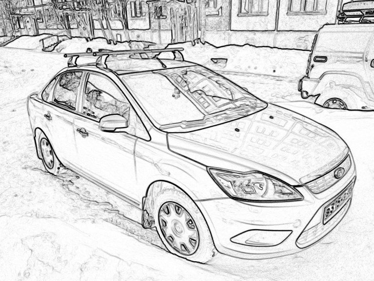 Разукрашки Форд фокус 2 хэтчбек