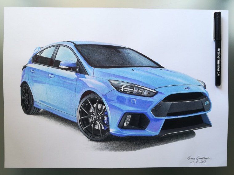 Нарисовать Форд фокус