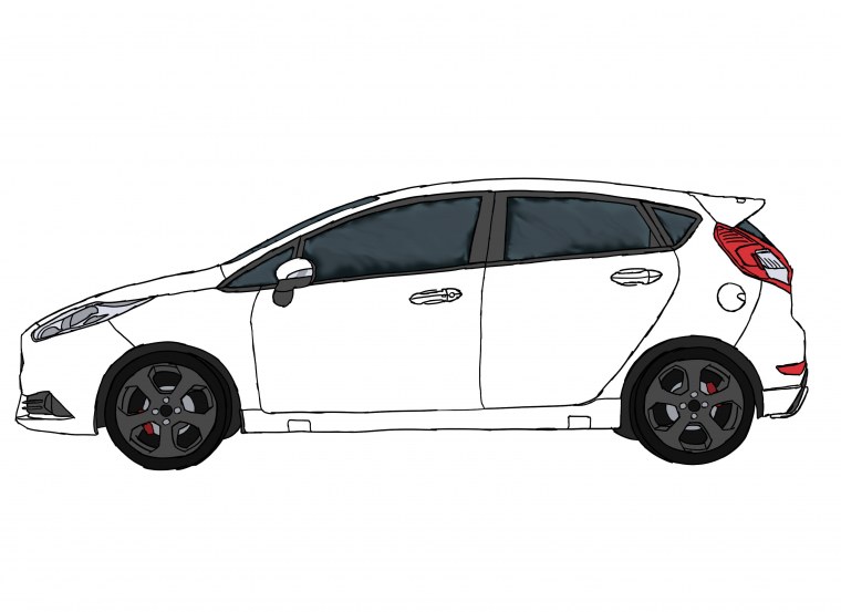 Форд Фиеста вид сбоку