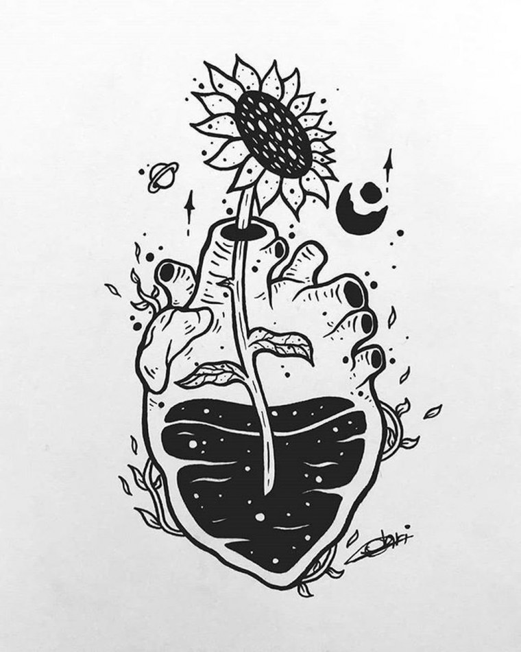 Психоделические Татуировки чб