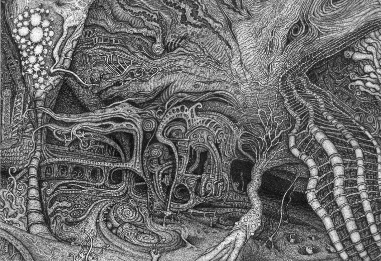 Черно белые психоделические