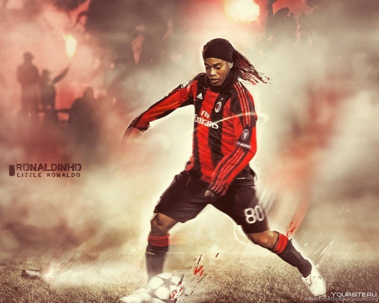 Раскраски футбол Роналдиньо