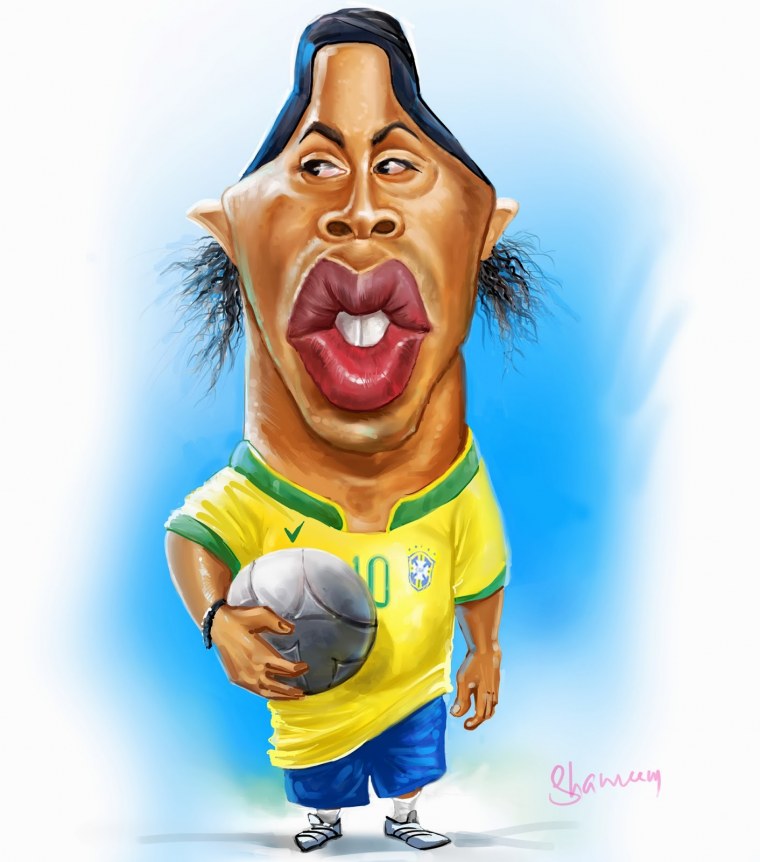 Мультяшный портрет Роналдиньо