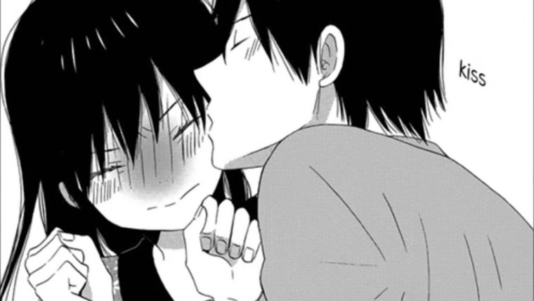 Аниме поцелуй в шею