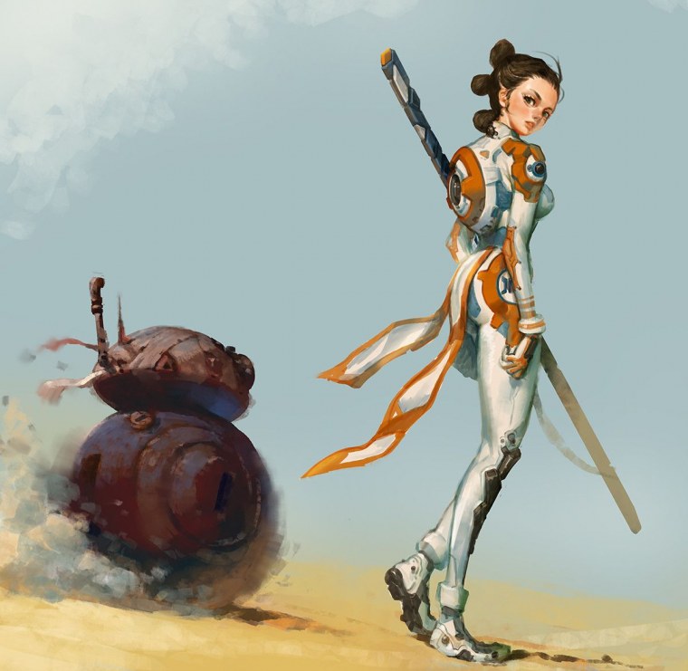 Звездные войны Рей фан арт