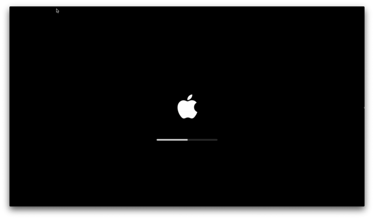 Apple на черном фоне