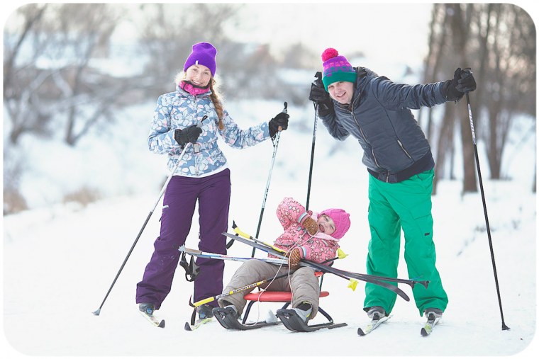 Дети на лыжах