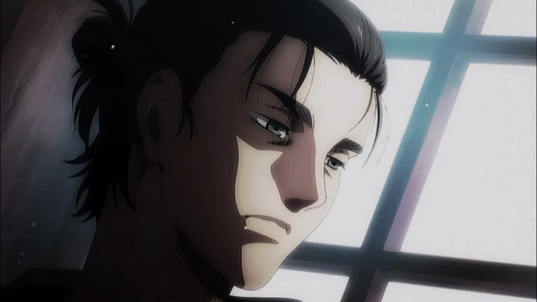 Эрен с распущенными волосами