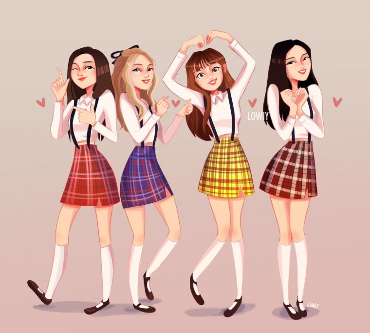 Четыре девочки мультяшные