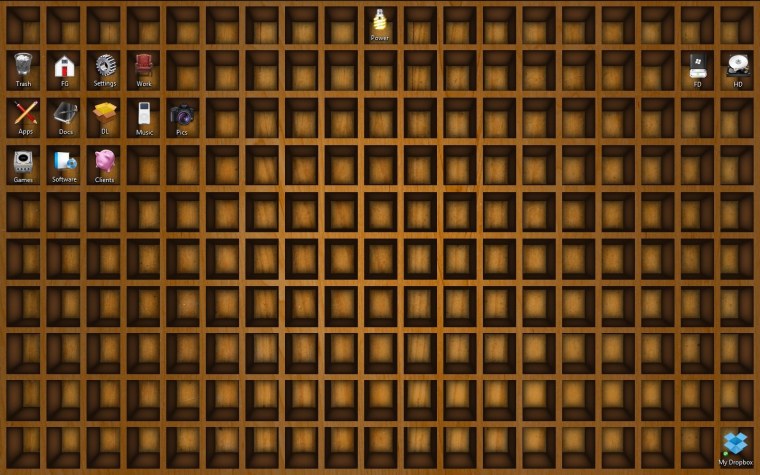 Обои с ячейками для ярлыков