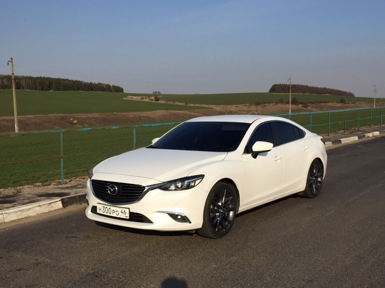 Мазда 6 2014 белая тонированная