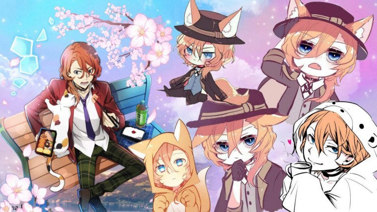 Аниме бродячие псы Дазай и Чуя