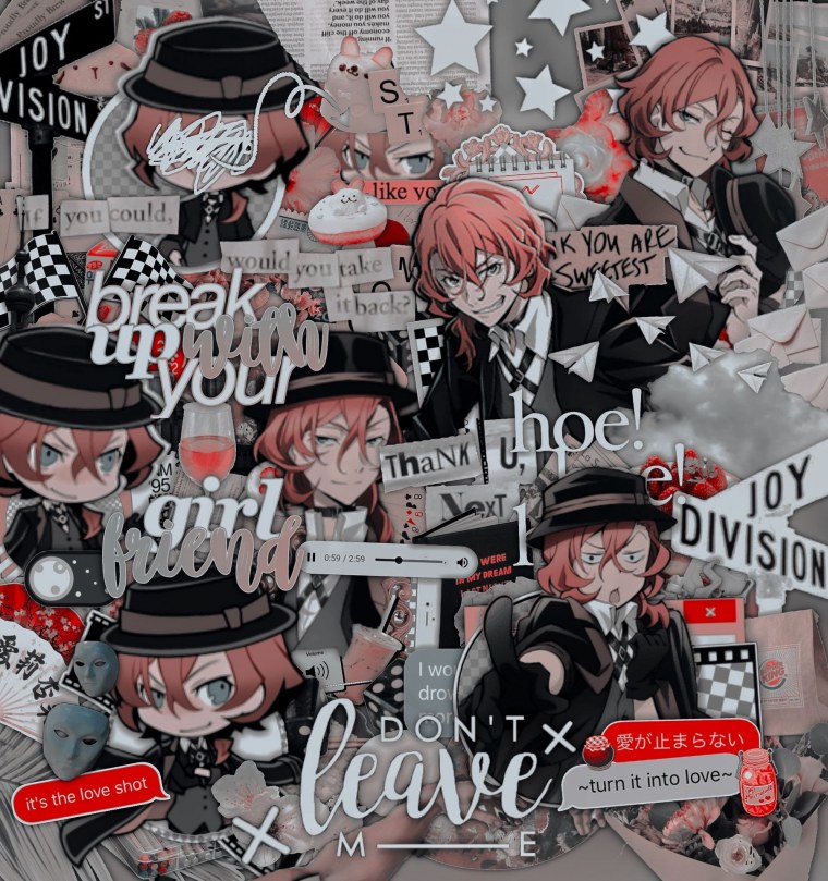 Обои с Чуей Накахарой коллаж