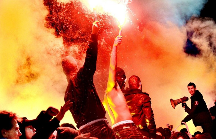 Футбольные болельщики ультрас Спартак