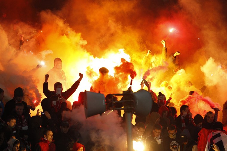 Футбольные болельщики ультрас Спартак