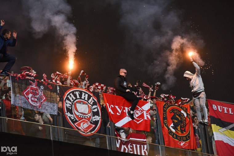 Трибуна ультрас Спартака