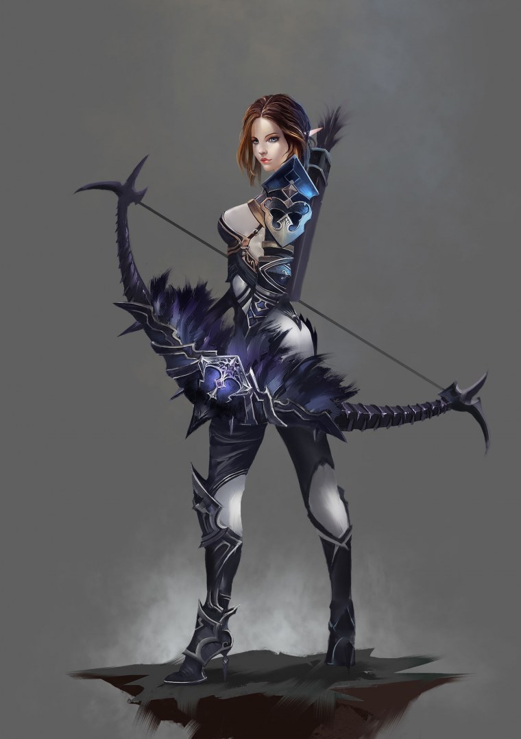 Девушка фэнтези в полный рост