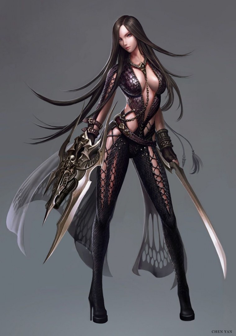 Полуэльф Паладин девушка