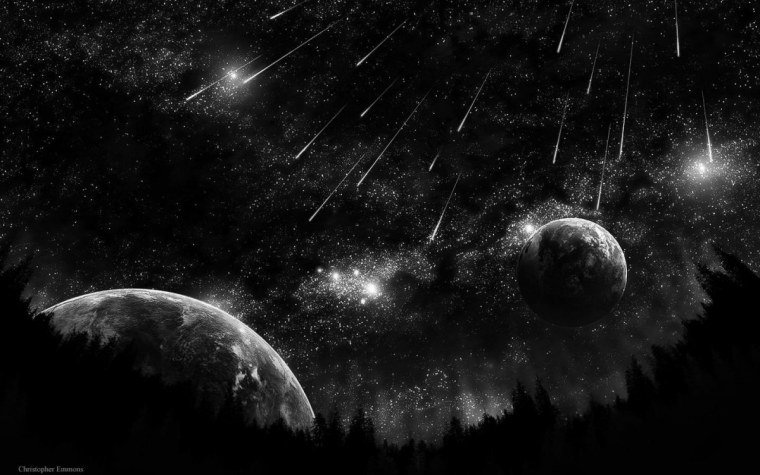 Космос черно белый