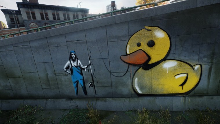 Граффити утенок