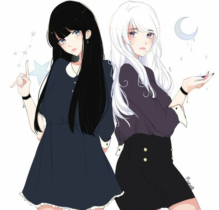 Две девушки арт