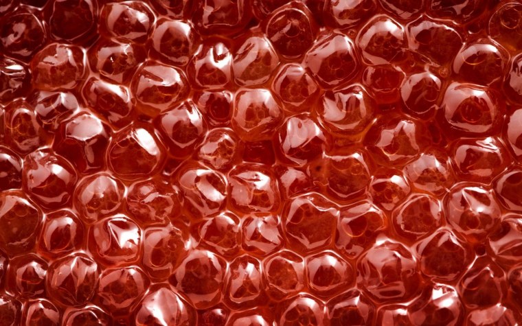 Красная икра текстура