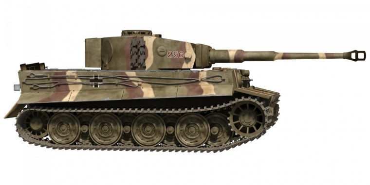 Немецкий танк тигр сбоку